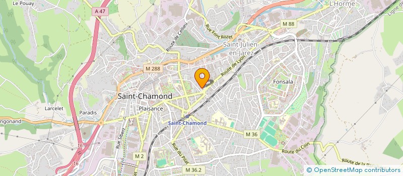 localisation de l'entreprise BK à SAINT-CHAMOND