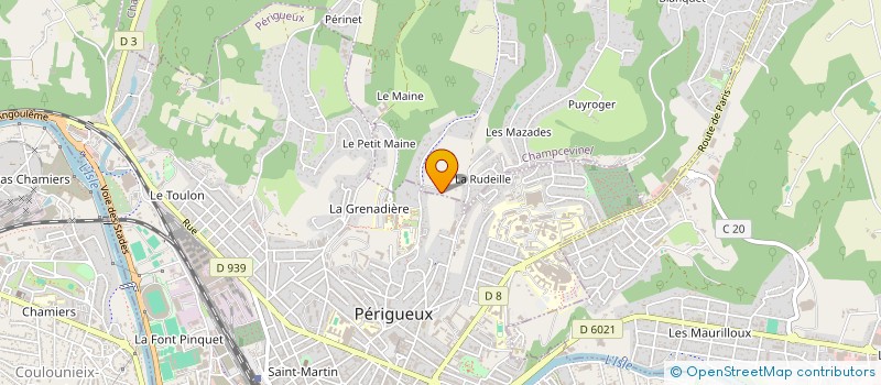 localisation de l'entreprise BK  CHAMPCEVINEL