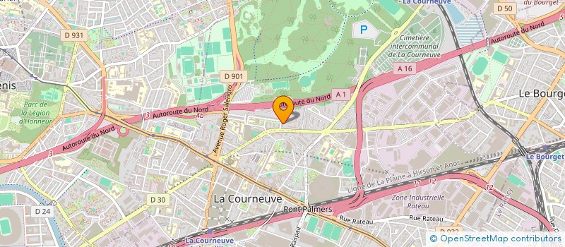 localisation de l'entreprise BK BAT à LA COURNEUVE
