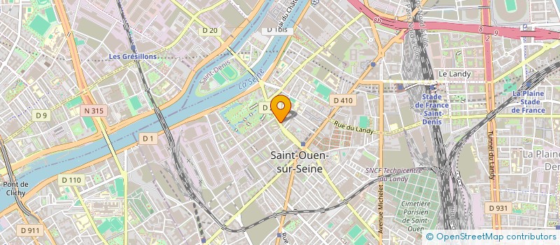 localisation de l'entreprise BK CAB à SAINT-OUEN-SUR-SEINE