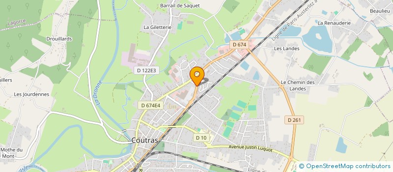 localisation de l'entreprise BK COUTRAS  COUTRAS