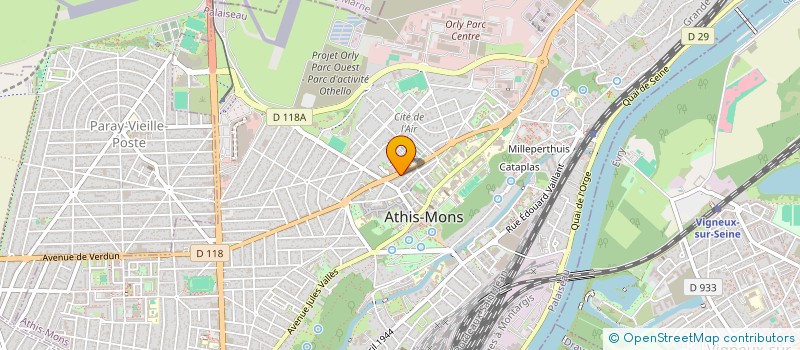 localisation de l'entreprise BK E-COM à ATHIS-MONS