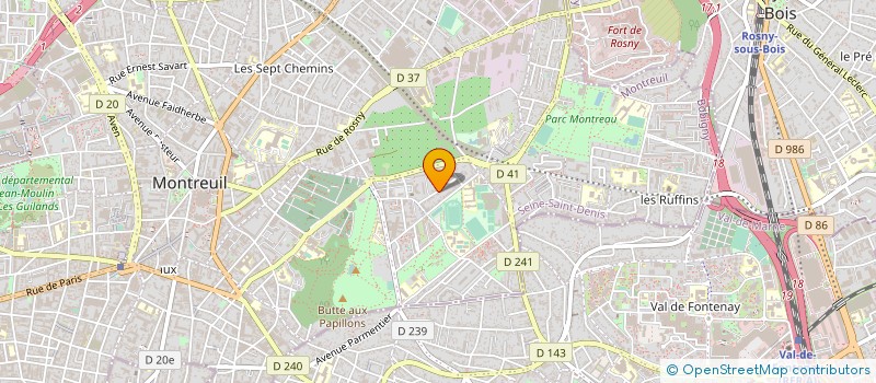 localisation de l'entreprise BK ENERGIES à MONTREUIL