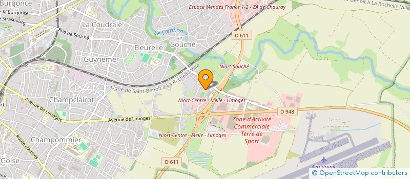 localisation de l'entreprise BK FIBRE OPTIQUE à NIORT