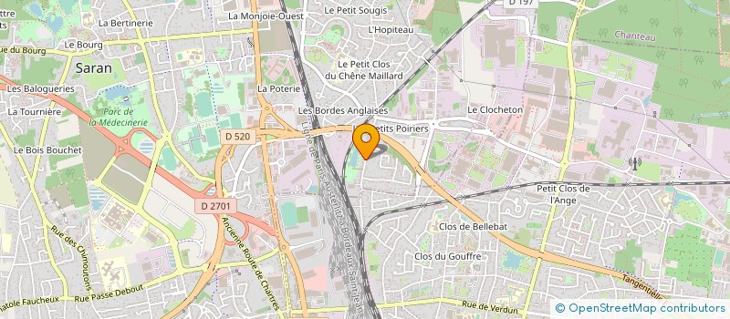 localisation de l'entreprise BK FRESH à SARAN