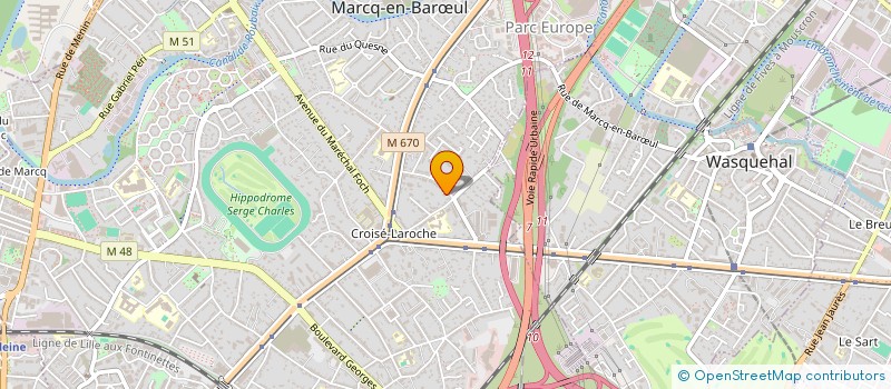 localisation de l'entreprise BK INVEST à MARCQ-EN-BARŒUL