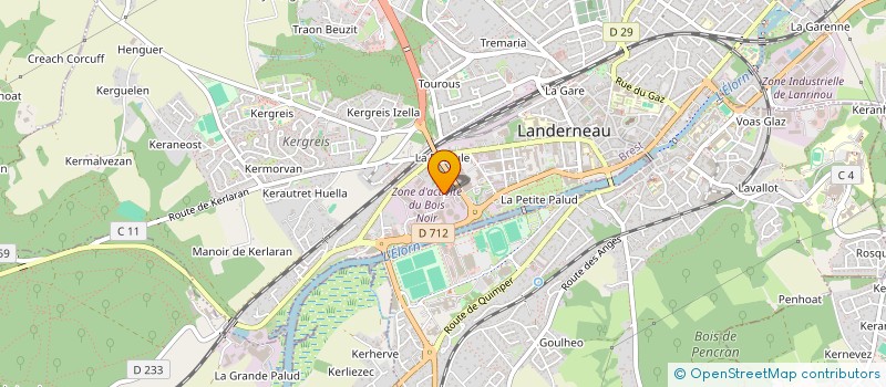 localisation de l'entreprise BK LANDERNEAU à LANDERNEAU