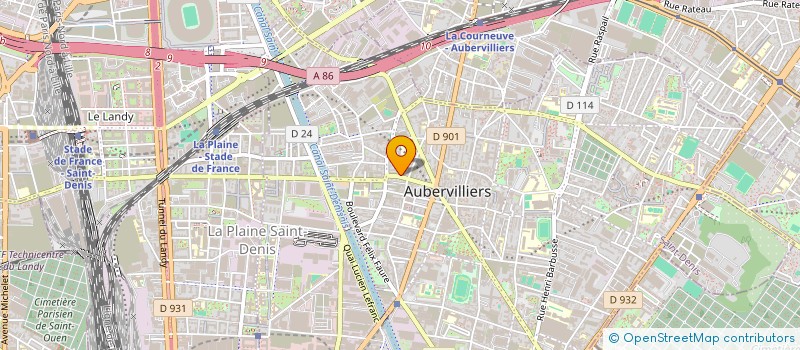 localisation de l'entreprise BK MINI MARKET à AUBERVILLIERS