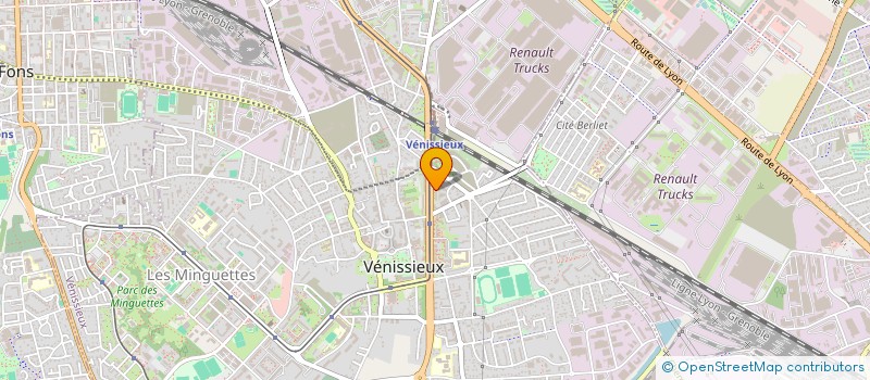 localisation de l'entreprise BK PEINTURE  VENISSIEUX