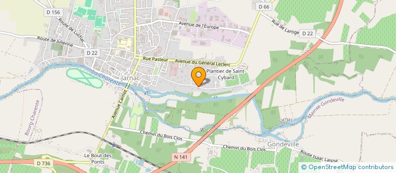 localisation de l'entreprise BK PLOMBERIE à JARNAC