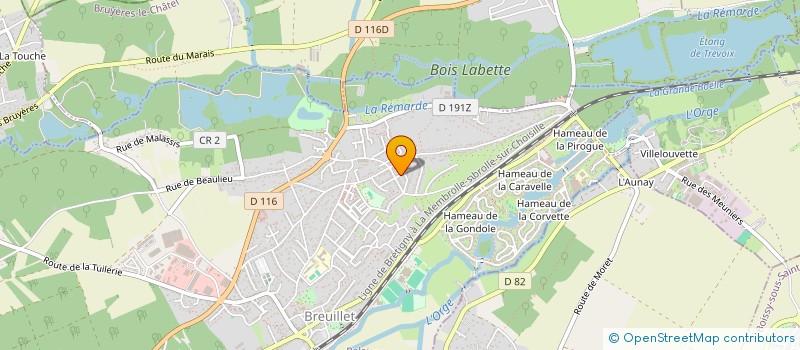 localisation de l'entreprise BK PUB  BREUILLET