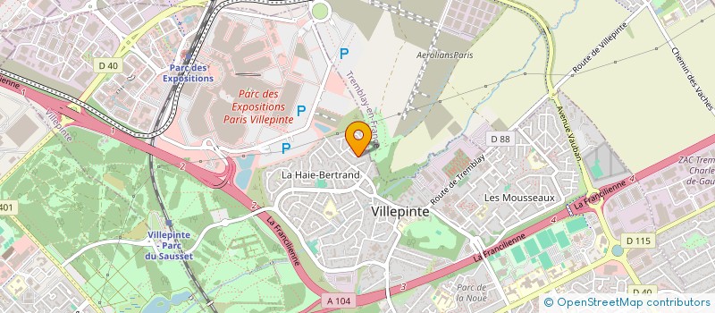 localisation de l'entreprise BK TRANSPORTS  LE PLESSIS-BELLEVILLE