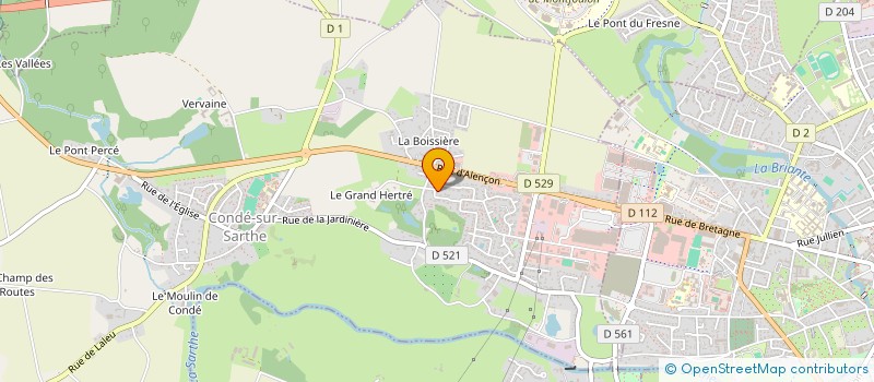 localisation de l'entreprise BK TRAVAUX DU BATIMENT à CONDE-SUR-SARTHE