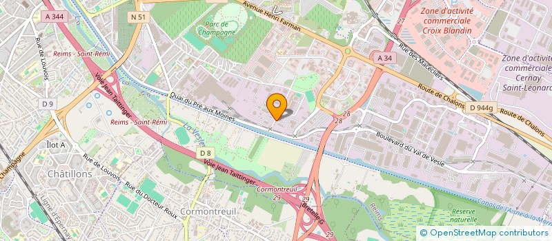 localisation de l'entreprise BK WITRY  CERNAY-LES-REIMS