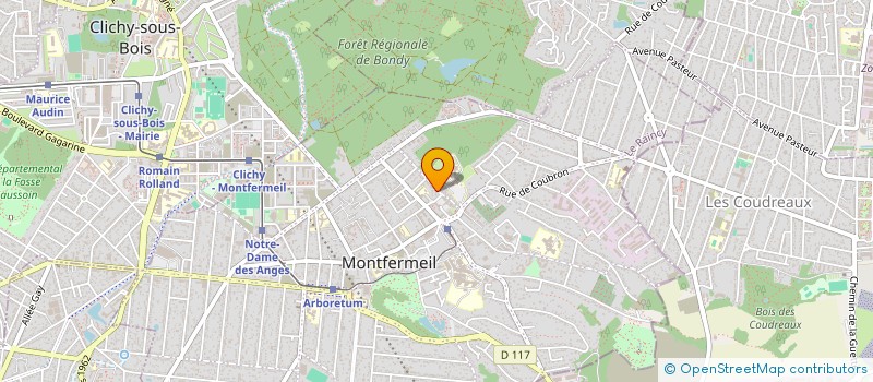 localisation de l'entreprise BKF IMMOBILIER à MONTFERMEIL
