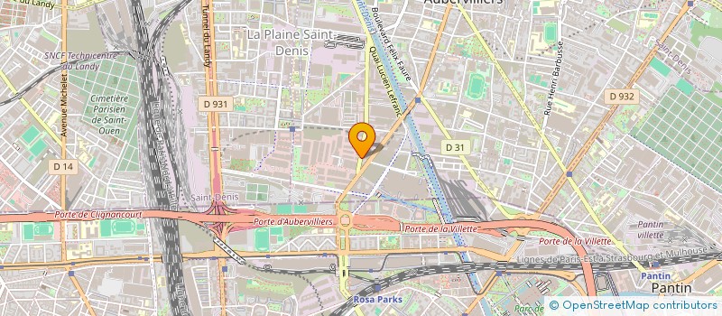 localisation de l'entreprise BKH DIFFUSION  AUBERVILLIERS