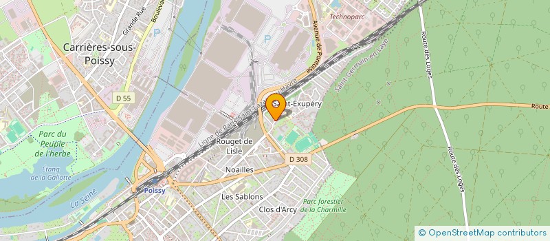 localisation de l'entreprise BKM  POISSY