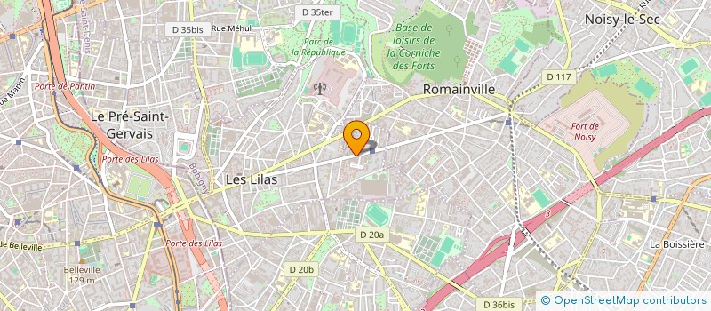 localisation de l'entreprise BKN PRESTA à LES LILAS