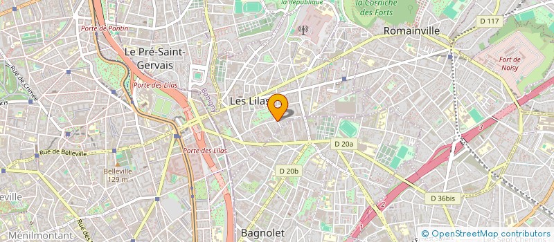 localisation de l'entreprise BKP  LES LILAS