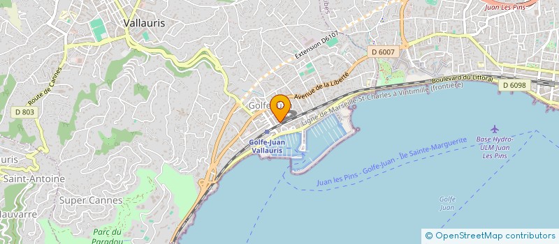 localisation de l'entreprise BKR DELIVERY à VALLAURIS