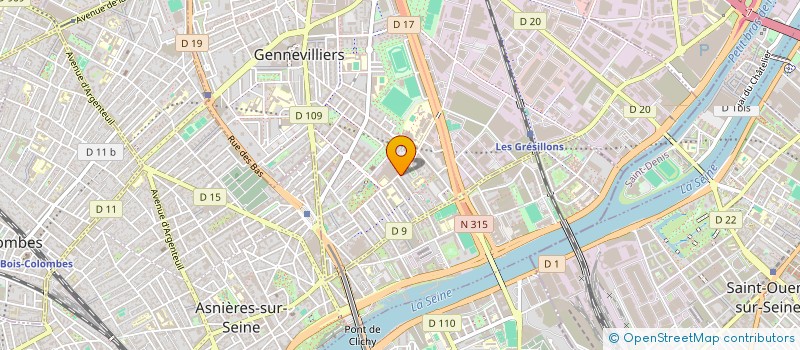 localisation de l'entreprise BKR TRANSPORT à GENNEVILLIERS