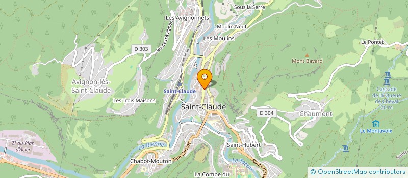 localisation de l'entreprise BKS SNACK  SAINT-CLAUDE