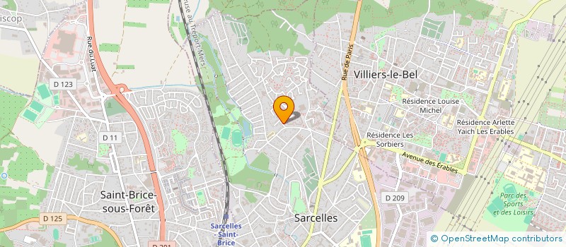 localisation de l'entreprise BKT TRANS  SARCELLES