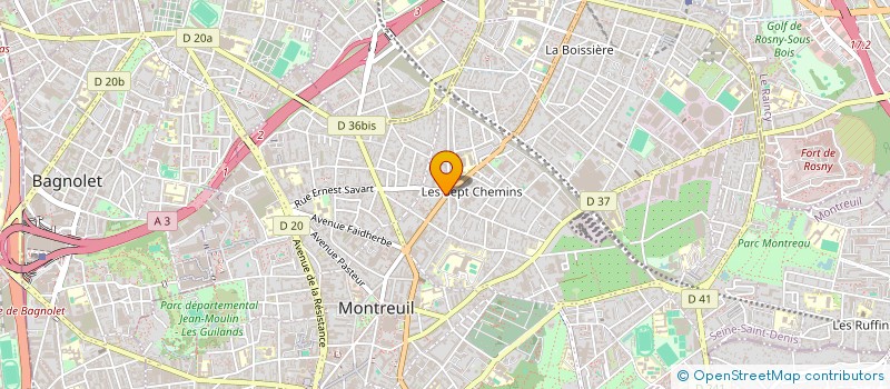 localisation de l'entreprise BL COURSE à MONTREUIL