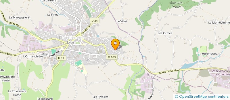 localisation de l'entreprise BL DECO à CHAZELLES-SUR-LYON