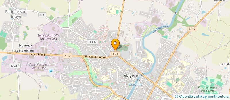 localisation de l'entreprise BL ELEC à MAYENNE