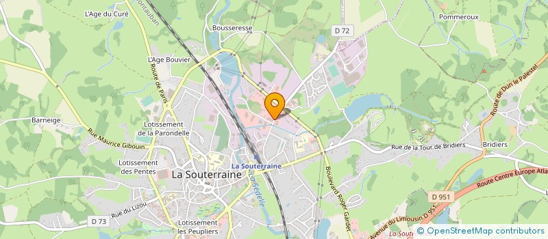 localisation de l'entreprise BL PRO à LA SOUTERRAINE