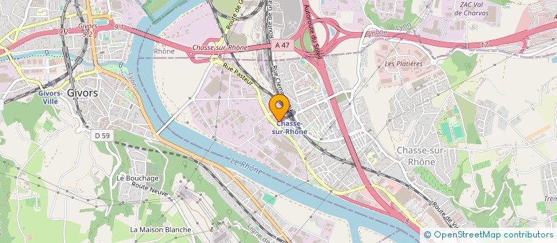 localisation de l'entreprise BLABLANET ET CIE à CHASSE-SUR-RHONE
