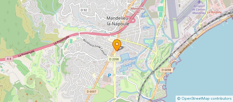 localisation de l'entreprise BLACHERE CONSTRUCTION à MANDELIEU-LA-NAPOULE
