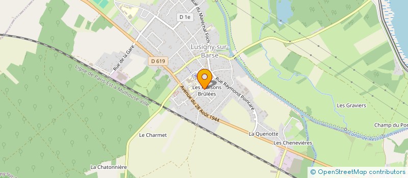 localisation de l'entreprise BLACHON IMMOBILIER à LUSIGNY-SUR-BARSE