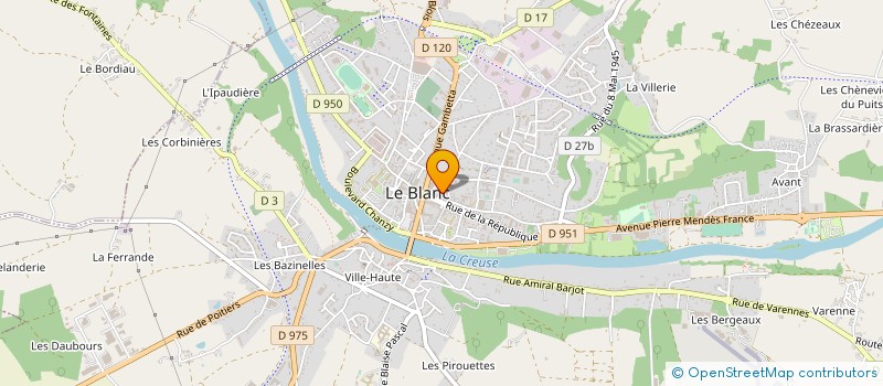 localisation de l'entreprise BLACK DROP ASSO à LE BLANC