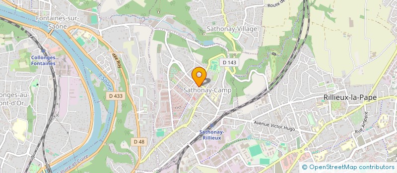 localisation de l'entreprise BLACK HORSE PRODUCTION  SATHONAY-CAMP