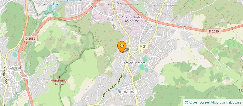 localisation de l'entreprise BLACK INK CORPORATION à ROMAGNAT