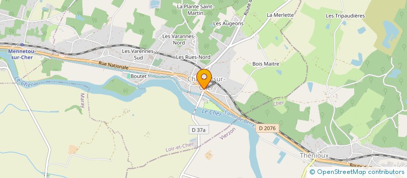 localisation de l'entreprise BLACK JACK BLUES ASSOCIATION  CHATRES-SUR-CHER