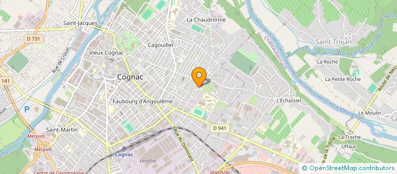 localisation de l'entreprise BLACKSTEAM à COGNAC