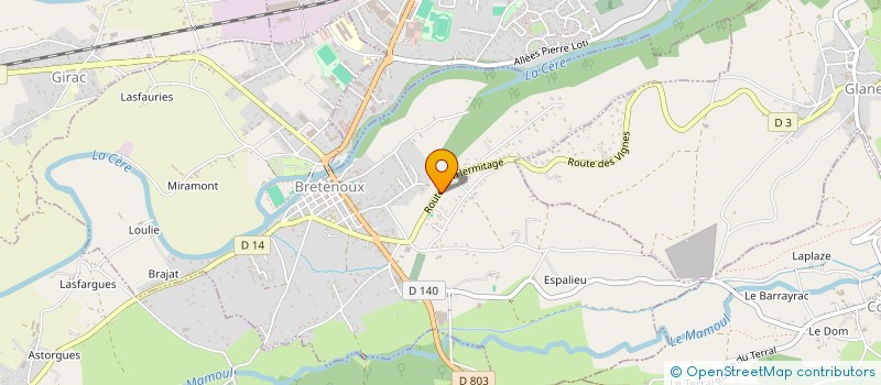 localisation de l'entreprise BLADOU ET FILS  BRETENOUX