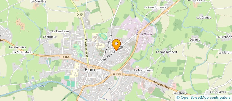 localisation de l'entreprise BLAIN PNEUS à BLAIN