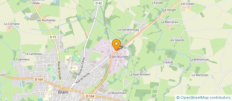 localisation de l'entreprise BLAIN PRESSING à BLAIN
