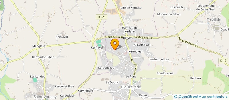 localisation de l'entreprise BLAIN TP  PLOUZEVEDE