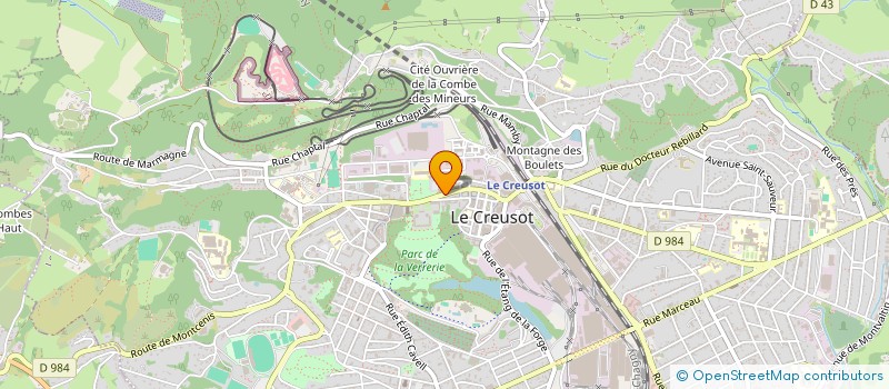 localisation de l'entreprise BLAIREAUX 71  LE CREUSOT