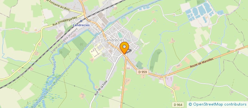 localisation de l'entreprise BLAIRON MARBRERIE POMPES FUNEBRES à LANDRECIES