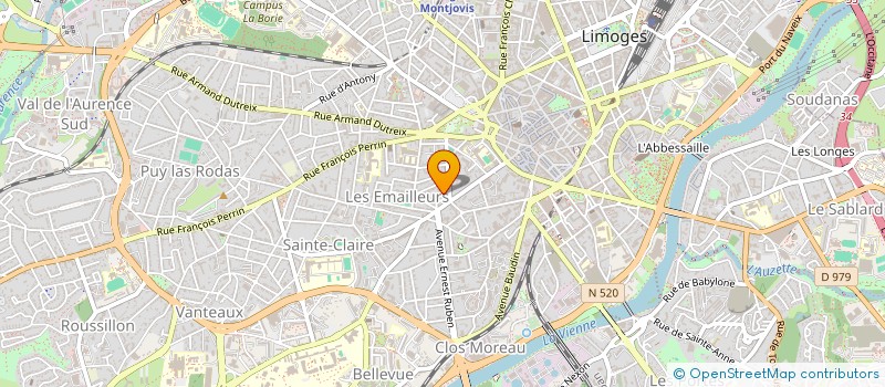 localisation de l'entreprise BLAMAR à LIMOGES