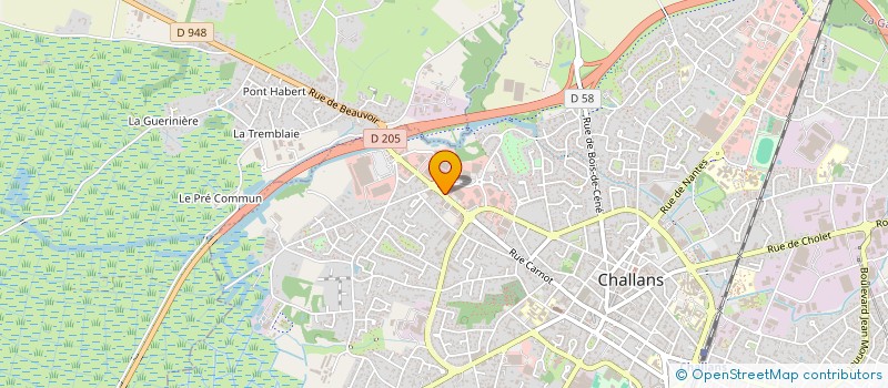localisation de l'entreprise BLAMSA à CHALLANS