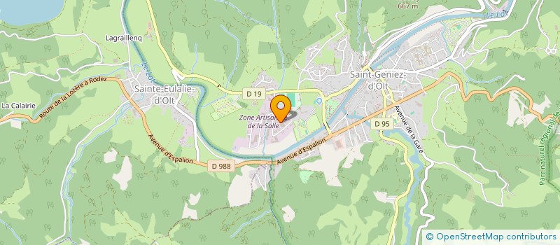 localisation de l'entreprise BLANC CHARPENTE ET COUVERTURE  SAINT GENIEZ D'OLT ET D'AUBRAC