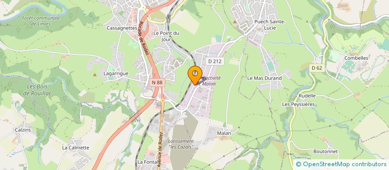 localisation de l'entreprise BLANC DAVID CARROSSERIE  OLEMPS