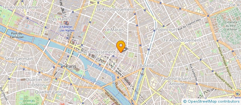 localisation de l'entreprise BLANC ET NOIR à PARIS